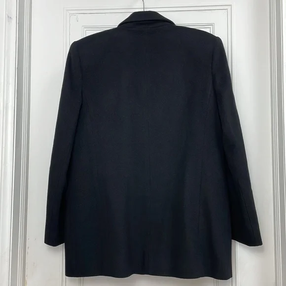 Vintage ST MICHAEL Mark & Spencer cashmere blend Blazer black classic - Picture 8 of 14
